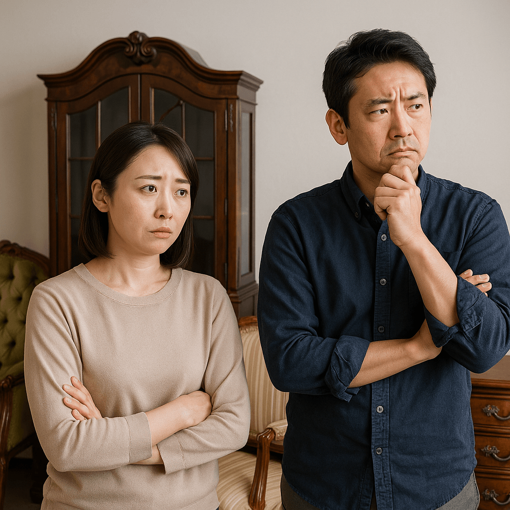 悩みを抱えて困っている男女